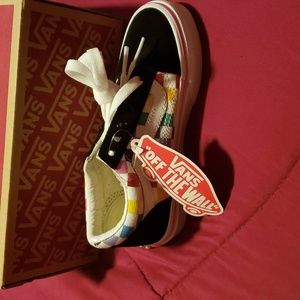 VANS Kids Old Skool (Checkerboard/Rainbow) Size 12K